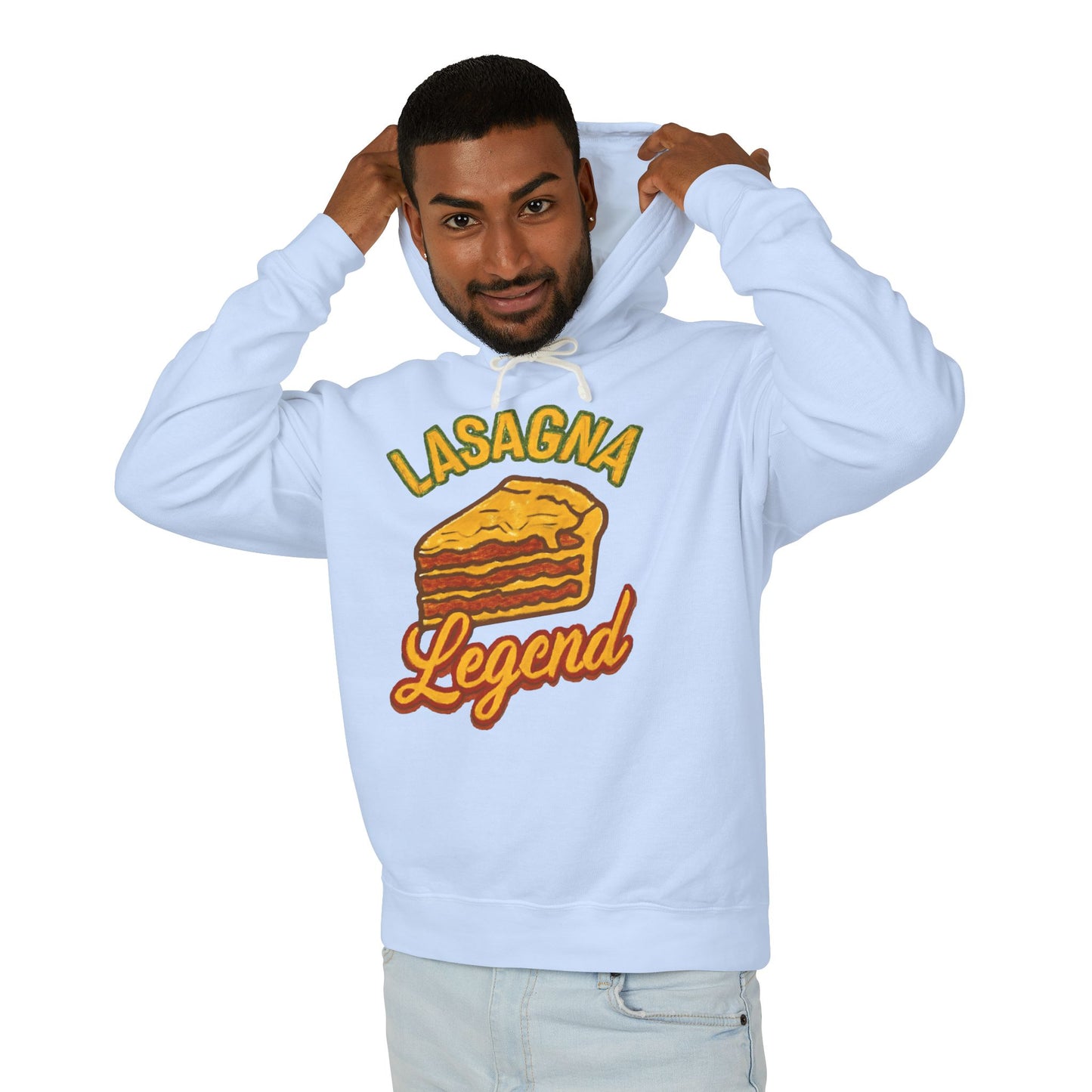 Lasagna Legend Unisex Hoodie - Comfy Sweatshirt for Food Lovers, Great Gift for Chefs, Foodie Apparel, Funny Cooking Wear, Culinary Humor