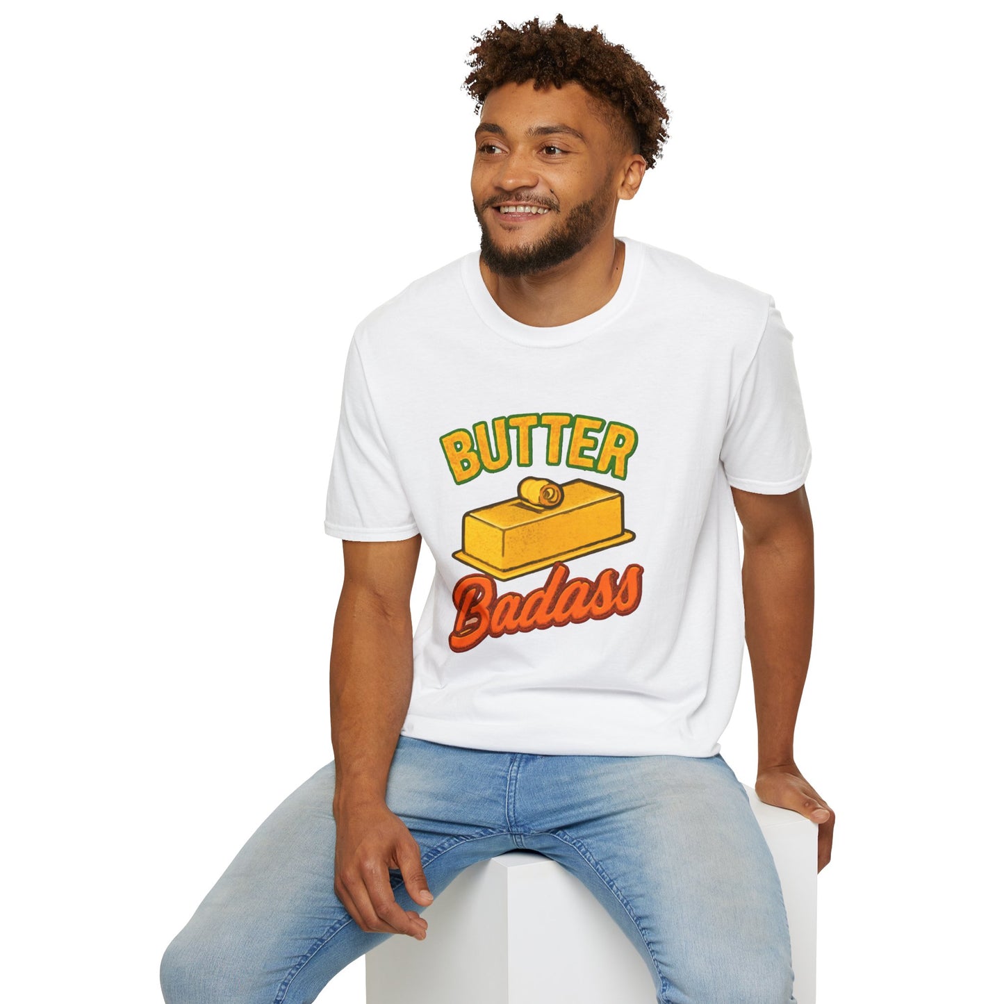 Butter Badass Unisex T-Shirt | Funny Graphic Tee | Casual Wear for Foodies, Unique Gift for Birthdays, Funny Gift, Summer Style