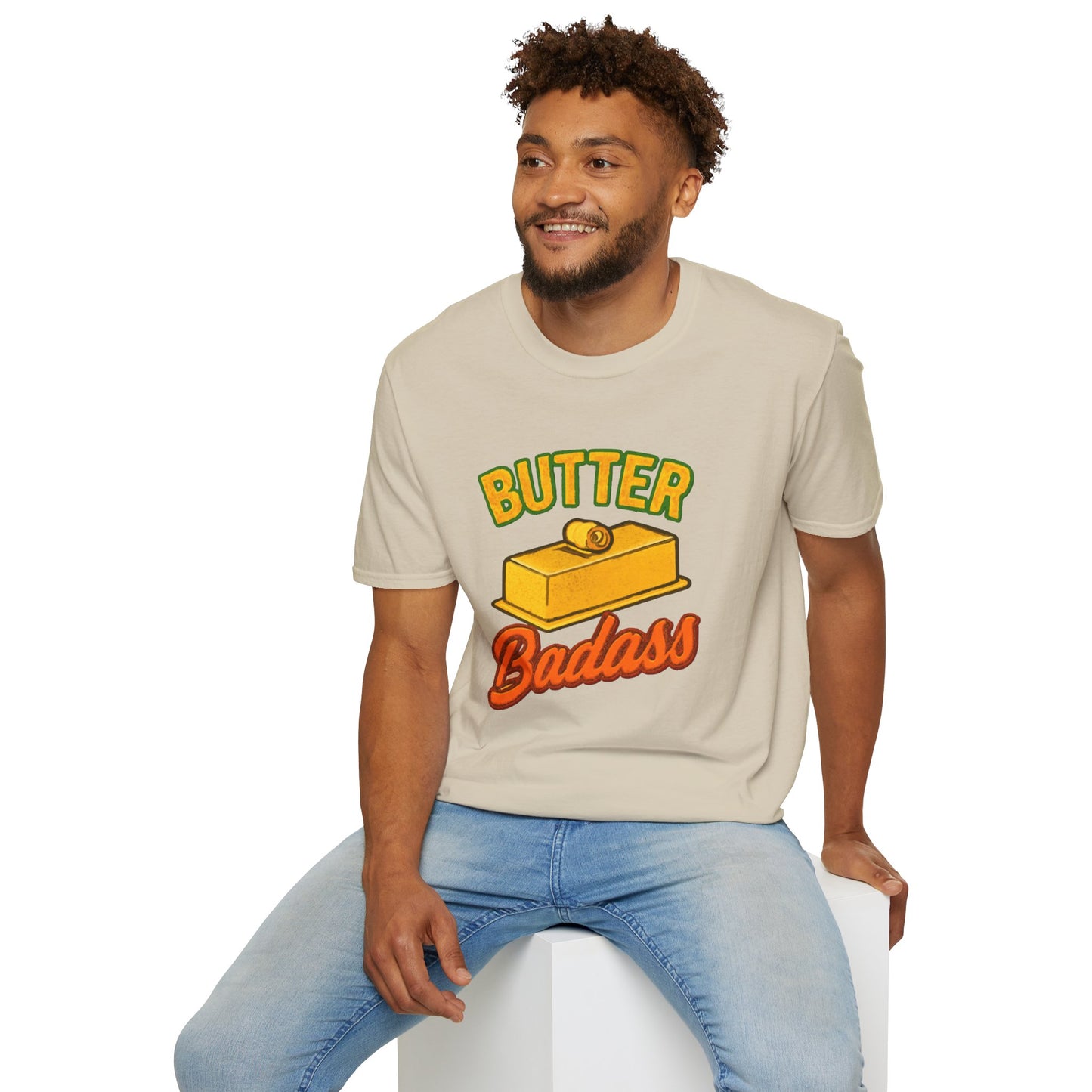 Butter Badass Unisex T-Shirt | Funny Graphic Tee | Casual Wear for Foodies, Unique Gift for Birthdays, Funny Gift, Summer Style