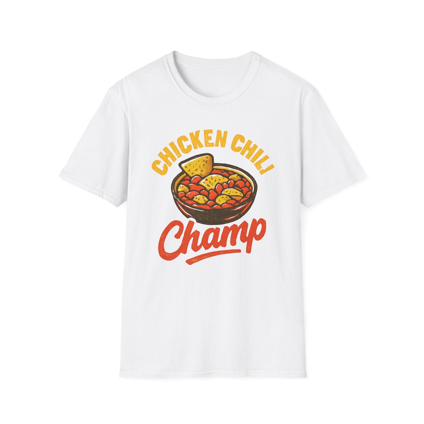 Chicken Chili Champ T-Shirt, Funny Cooking Shirt, Unisex Graphic Tee, Gift for Food Lovers, Casual Wear, Kitchen Humor