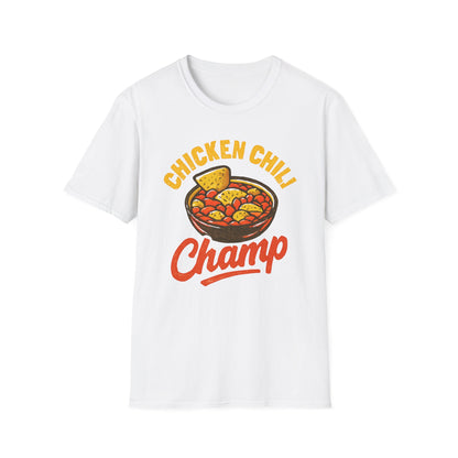 Chicken Chili Champ T-Shirt, Funny Cooking Shirt, Unisex Graphic Tee, Gift for Food Lovers, Casual Wear, Kitchen Humor