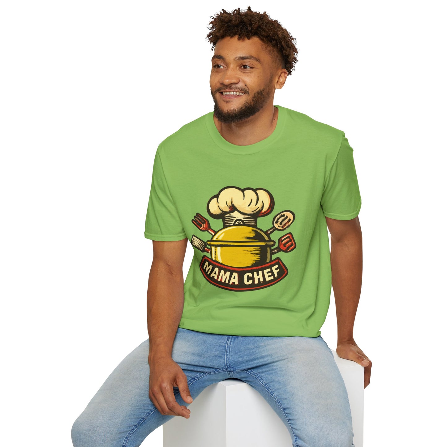 Mama Chef Unisex Softstyle T-Shirt, Cooking Gift, Foodie Apparel, Chef Shirt, Kitchen Lover Tee, Culinary Humor