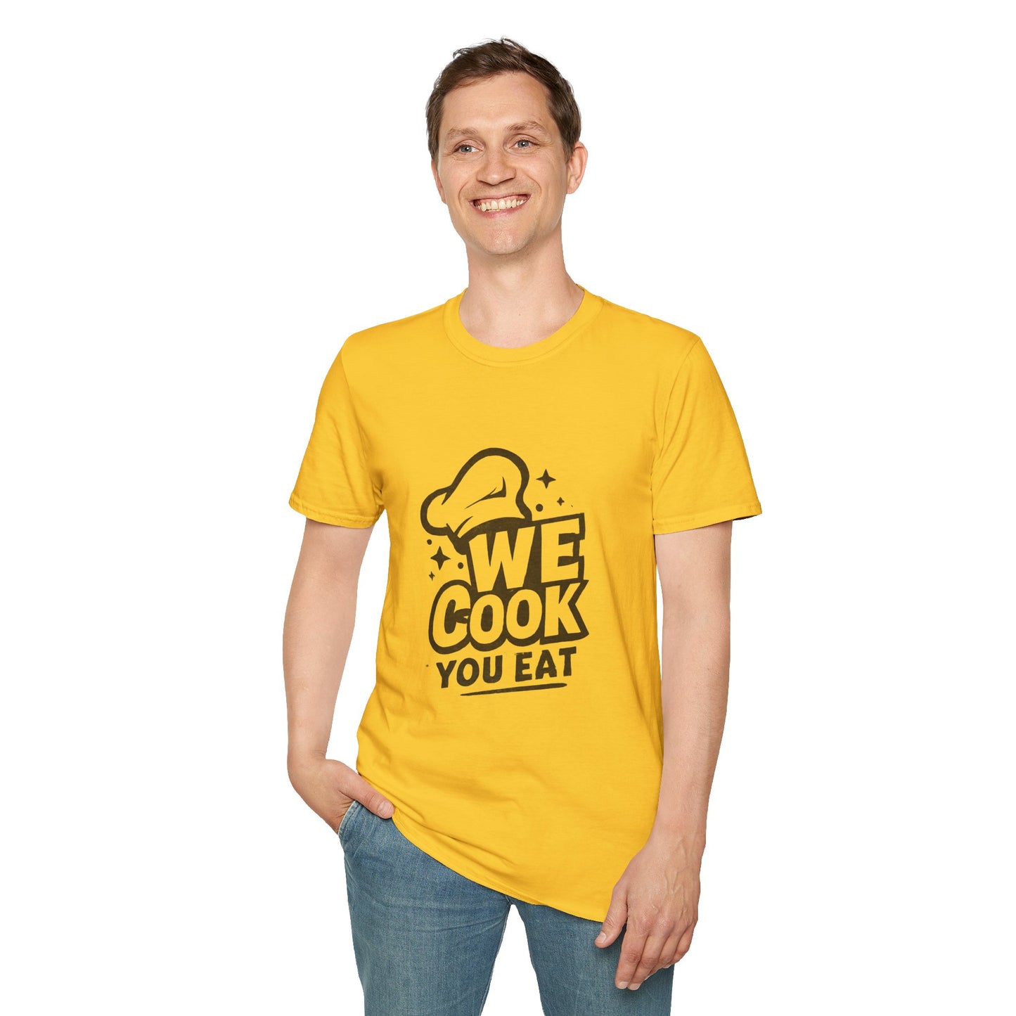 Chef's Humor T-Shirt, Funny Cooking Top, We Cook You Eat Tee, Gift for Foodies, Unisex Kitchen Shirt