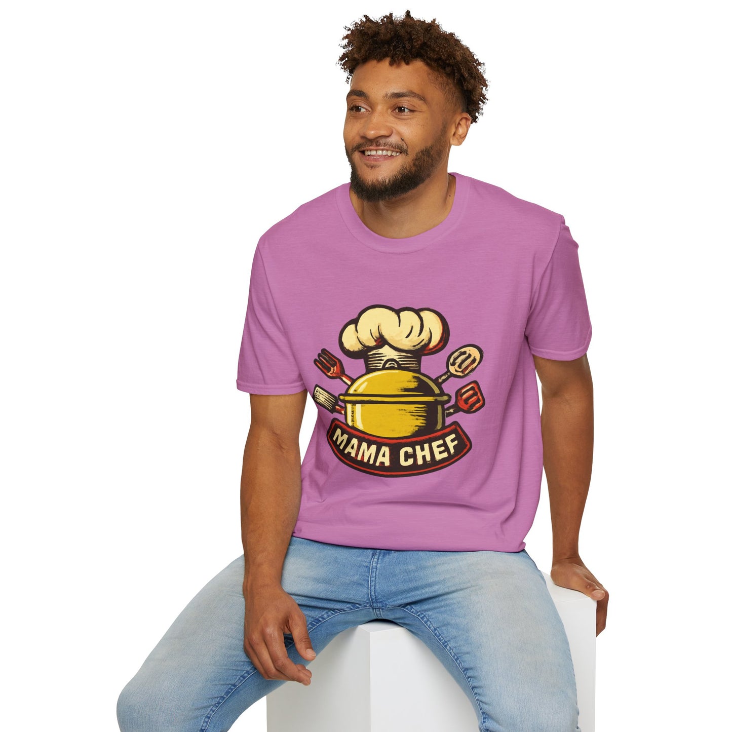 Mama Chef Unisex Softstyle T-Shirt, Cooking Gift, Foodie Apparel, Chef Shirt, Kitchen Lover Tee, Culinary Humor