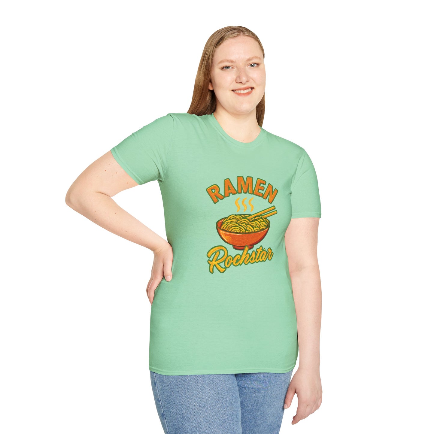 Ramen Rockstar Unisex T-Shirt, Funny Foodie Top, Gift for Sushi Lovers, Casual Wear, Kitchen Apparel, Foodie Tee