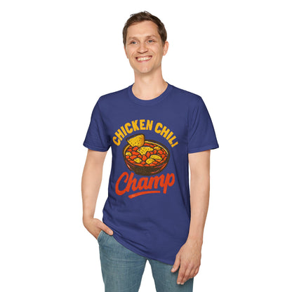 Chicken Chili Champ T-Shirt, Funny Cooking Shirt, Unisex Graphic Tee, Gift for Food Lovers, Casual Wear, Kitchen Humor